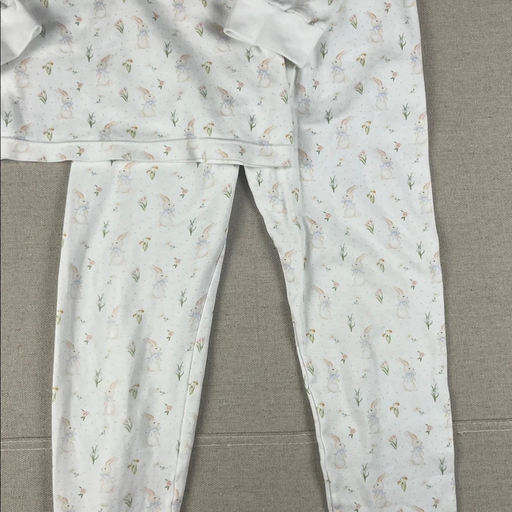 Smockingbird Pima Cotton Rabbit Henley Pajama set Size: 10